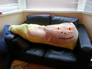 Jabba on his couch...